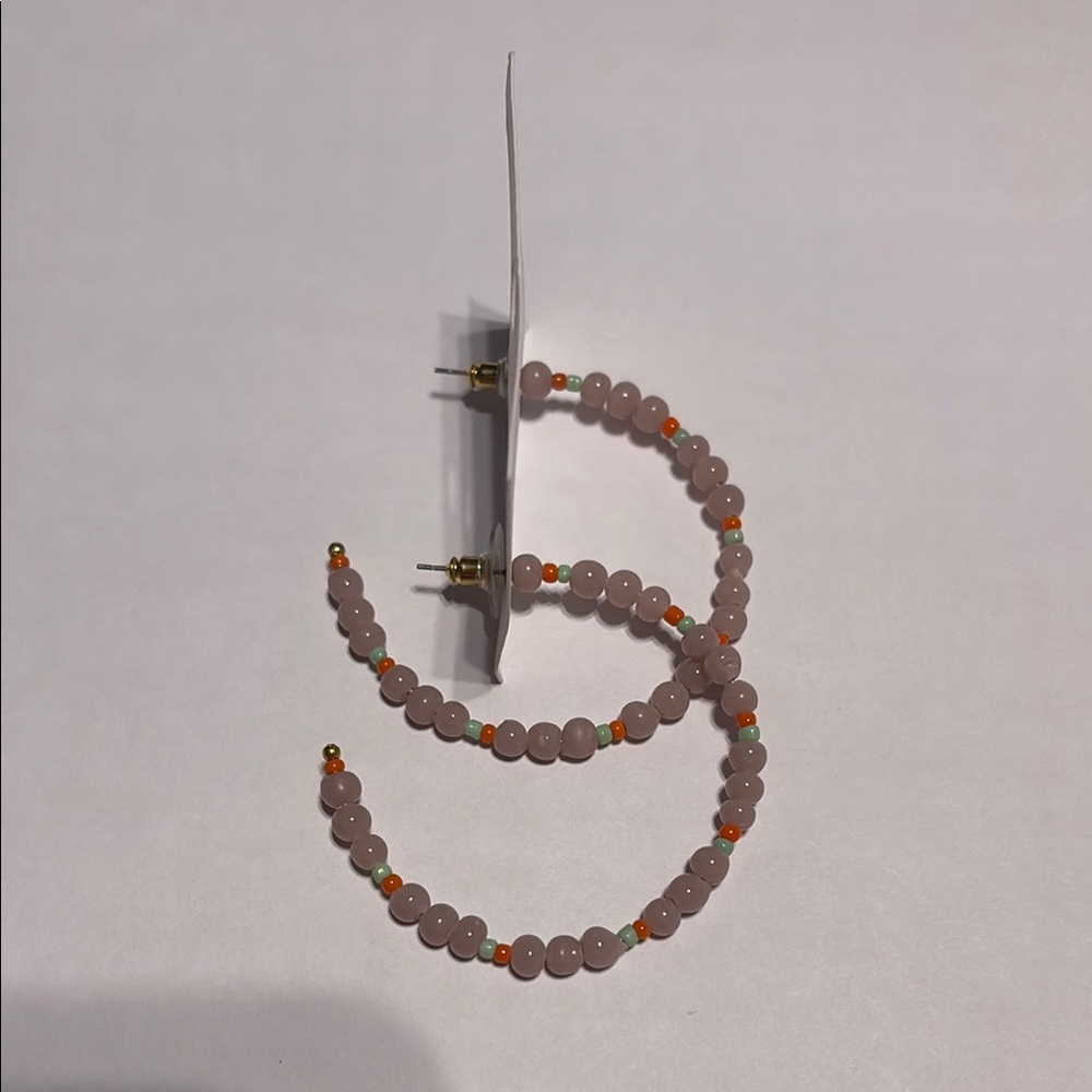 INK+ALLOY Spiral Earrings in Pink and Orange
